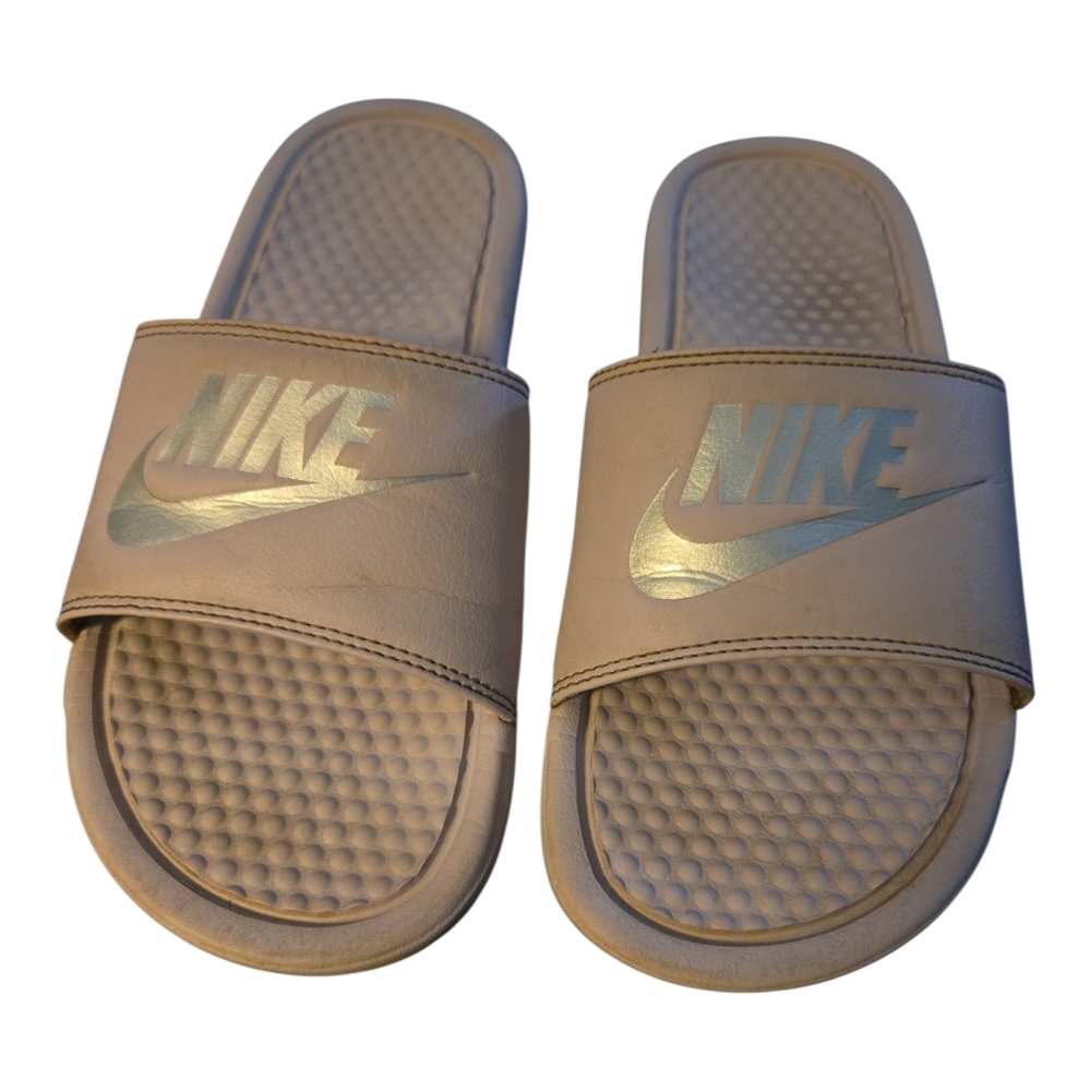 Nike Benassi  Rose/Silver Women's Slides Sandals SZ 7 - Picture 2 of 7